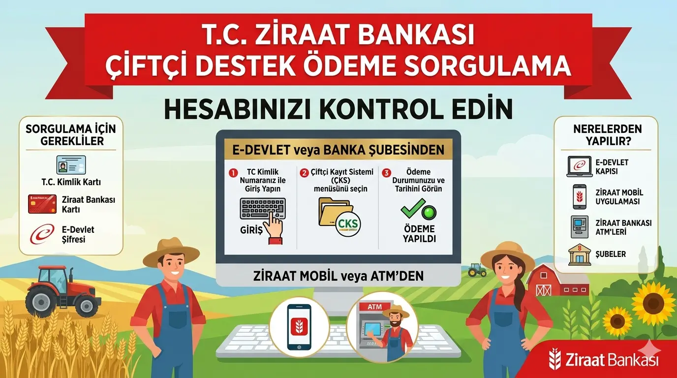 Çiftçi Destek Ödeme Sorgulama  